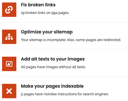 List of your most important SEO tasks