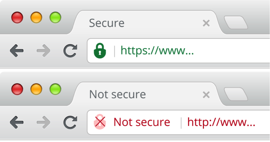 Security message in Chrome