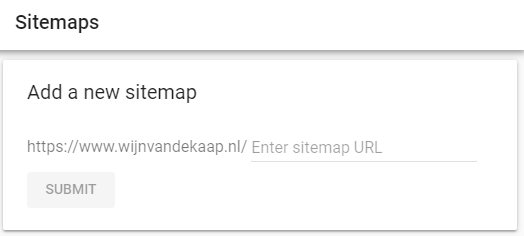Add sitemap to Google Search Console