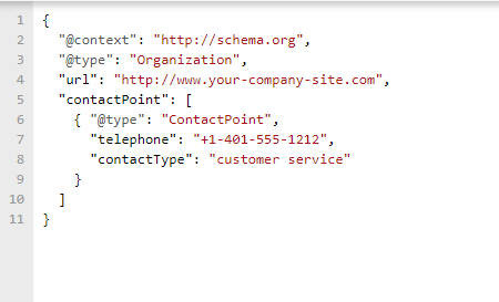 An Organization in structured data